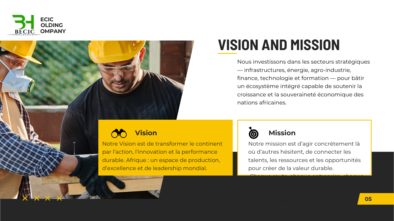 BECIC Holding Company - Vision and Mission